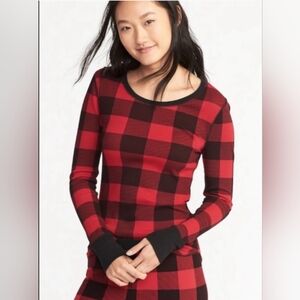 Old Navy Plaid PJ Top